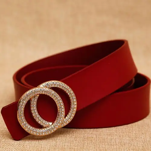 网红女士时尚百搭真皮皮带女款牛皮软皮简约休闲牛仔裤装饰宽腰带