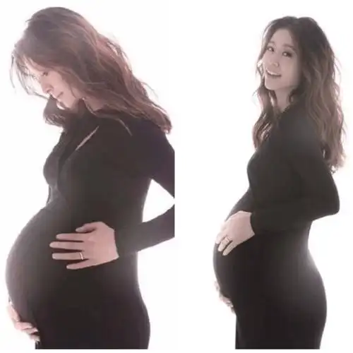 林心如首晒孕照庆祝女儿小海豚百天