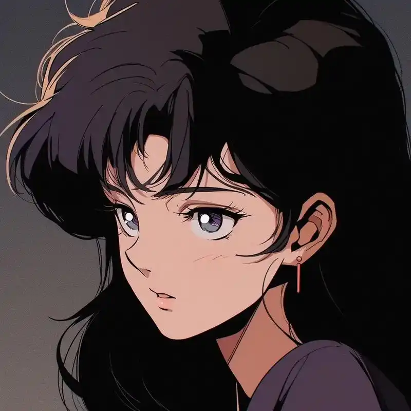 新风格旧日漫系列——侧颜女生.#优质头像 #ai绘画#该换头 - 抖音